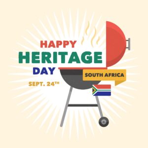Celebrate your heritage on Heritage Day 2023. Image by <a href="https://www.freepik.com/free-vector/flat-design-south-africa-heritage-day-concept_9447076.htm">Freepik</a>